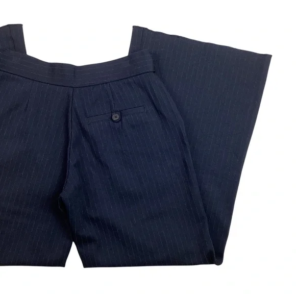 NWOT SPANX Navy Pinstripe High Rise Wide Leg Dress Pant